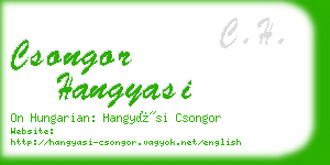 csongor hangyasi business card